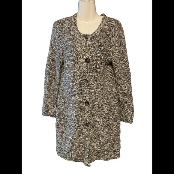 Talbots Wool Cashmere Rabbit Hair Blend Long Line Cardigan Sweater - Picture 1 of 8